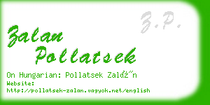 zalan pollatsek business card